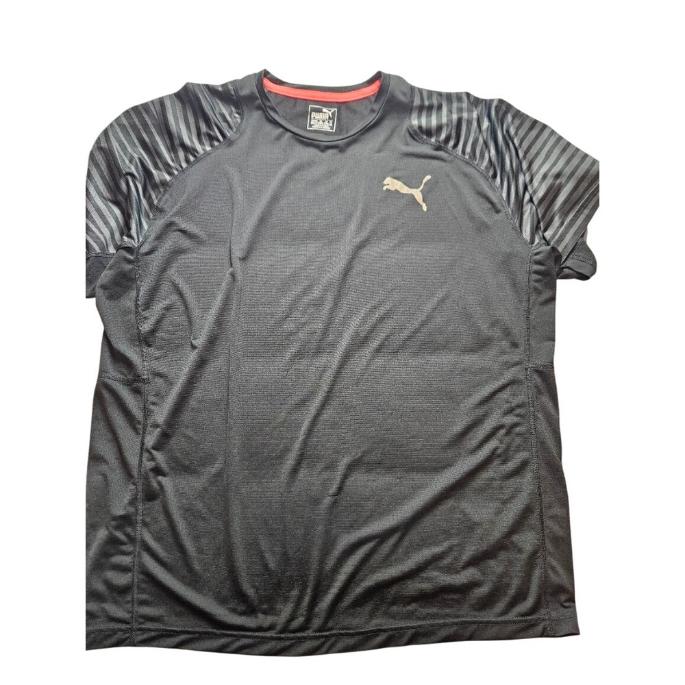 Puma DryCell Mens XXL Black Training Shirt Reflective Graphic Short Sleeve Tee